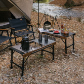 Розкладний стіл комбінований Naturehike NH21JU011, алюміній / бук Розкладний стіл комбінований Naturehike NH21JU011, алюміній / бук