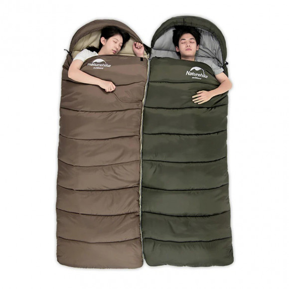 Спальник з капюшоном Naturehike U150 NH20MSD07, (11°C), лівий, коричневий Спальник з капюшоном Naturehike U150 NH20MSD07, (11°C), лівий, коричневий