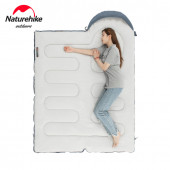 Спальник з капюшоном та закругленим дном Naturehike Y150 NH21MSD08 правий, темно-блакитний Спальник з капюшоном та закругленим дном Naturehike Y150 NH21MSD08 правий, темно-блакитний
