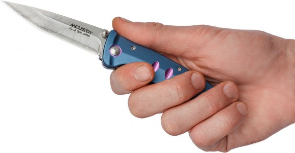 Ніж Mcusta Katana. Синій/фіолетовий