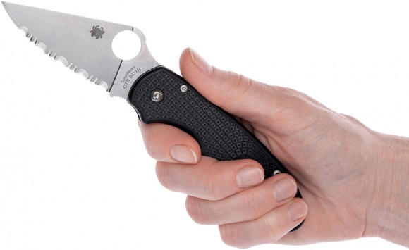 Knife Spyderco Para 3 FRN Black serrated blade Knife Spyderco Para 3 FRN Black serrated blade