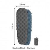 Матрац надувний надлегкий Naturehike CNH22DZ018, овальний, із мішком для надування, 183 см, сірий