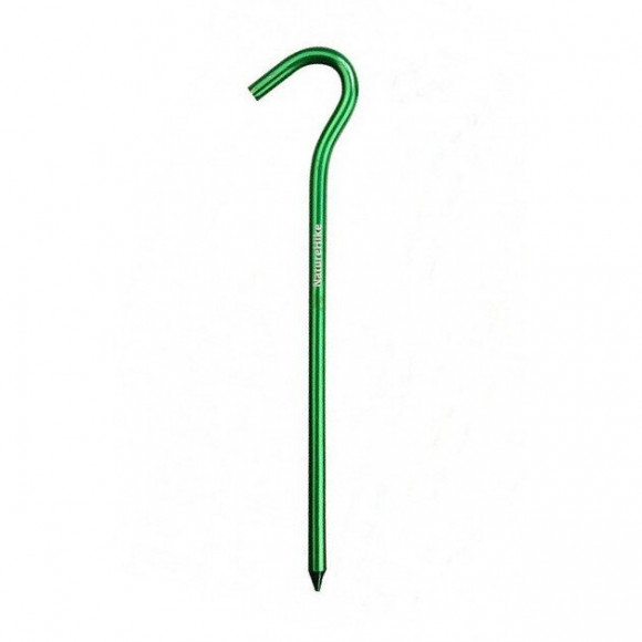 Кілки з гачком алюмінієві Naturehike NH15A008-I, 16 см , зелений (8 шт) Кілки з гачком алюмінієві Naturehike NH15A008-I, 16 см , зелений (8 шт)