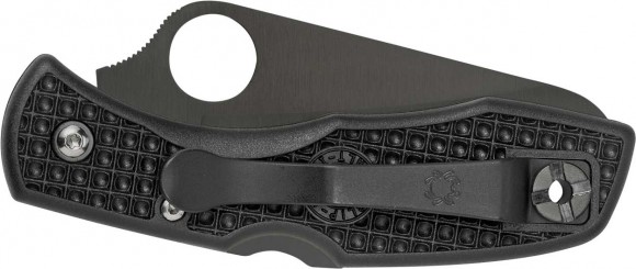 Knife Spyderco Salt 1 black blade plain Knife Spyderco Salt 1 black blade plain