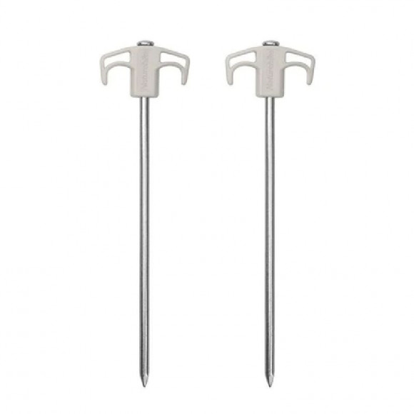 Кілки металеві Naturehike NH21YW133, 25 см, білі 2 шт. Кілки металеві Naturehike NH21YW133, 25 см, білі 2 шт.