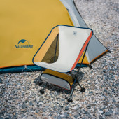 Стілець складаний Naturehike Moon YL08 NH20JJ027, 600D Oxford / алюміній, біло-помаранчевий Стілець складаний Naturehike Moon YL08 NH20JJ027, 600D Oxford / алюміній, біло-помаранчевий