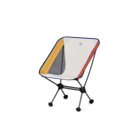 Стілець складаний Naturehike Moon YL08 NH20JJ027, 600D Oxford / алюміній, біло-помаранчевий Стілець складаний Naturehike Moon YL08 NH20JJ027, 600D Oxford / алюміній, біло-помаранчевий