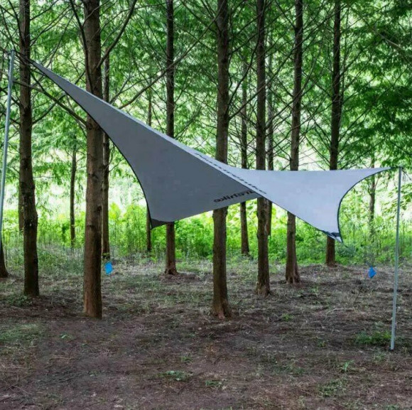 Camping-Markise Naturehike Rhombus NH19TM003, 150D /Silberbeschichtet, 402*268 cm, grau