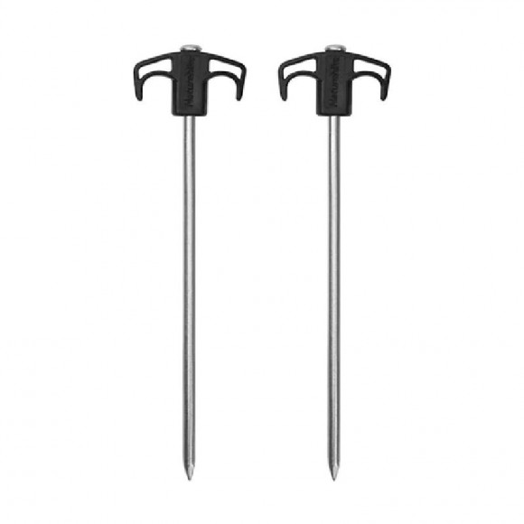 Кілки металеві Naturehike NH21YW133, 25 см, чорні 2 шт. Кілки металеві Naturehike NH21YW133, 25 см, чорні 2 шт.