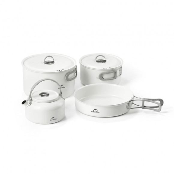 Czajnik z ceramiczną powłoką nieprzywierającą Naturehike CNK2450CF013 0,8 l, aluminium, biały
