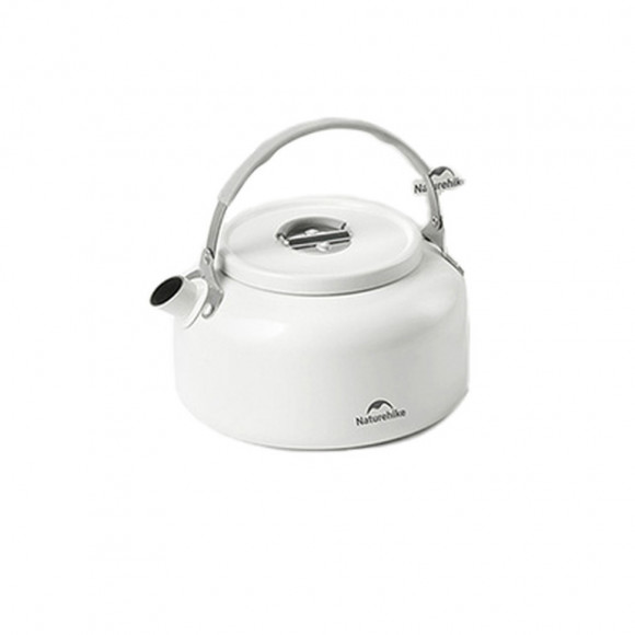 Чайник з керамічним антипригарним покриттям Naturehike CNK2450CF013 0,8 л, алюміній, білий Чайник з керамічним антипригарним покриттям Naturehike CNK2450CF013 0,8 л, алюміній, білий