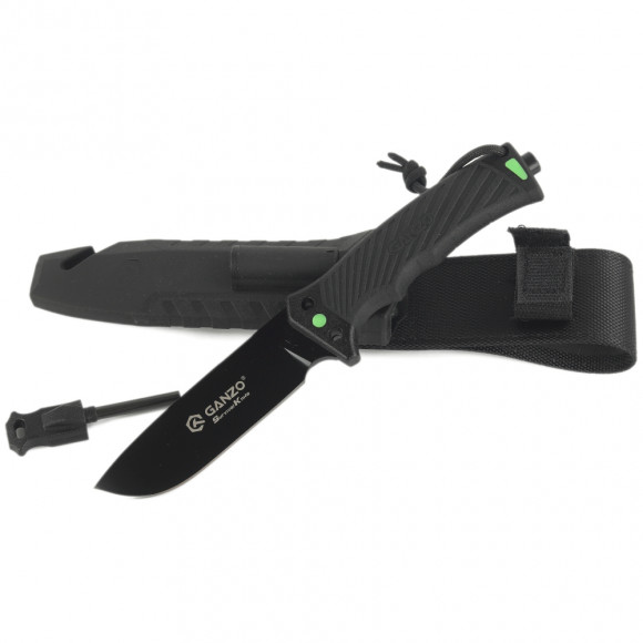 Ніж Ganzo G8012V2-BK чорний (G8012V2-BK) з паракордом Ніж Ganzo G8012V2-BK чорний (G8012V2-BK) з паракордом