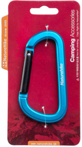 Карабін багатофункціональний Naturehike D-type 80 мм NH15A001-H blue Карабін багатофункціональний Naturehike D-type 80 мм NH15A001-H blue