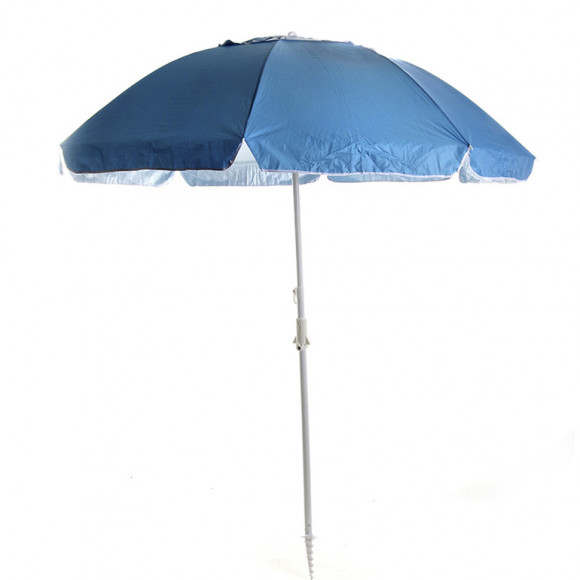 Парасолька пляжна СИЛА з нахилом 2,2м і клапаном посилена з гвинтом (28/32) блакитний Парасолька пляжна СИЛА з нахилом 2,2м і клапаном посилена з гвинтом (28/32) блакитний