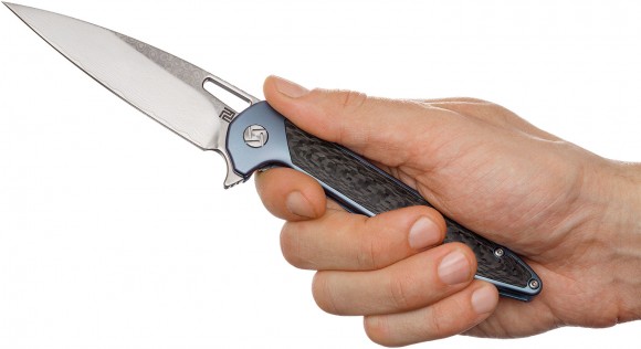 Ніж Artisan Archaeo Damascus Titanium