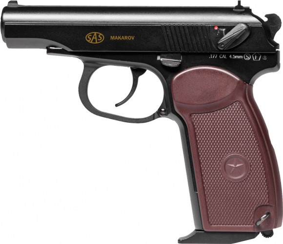 Пістолет пневматичний SAS Makarov Blowback BB кал. 4, 5 мм. Корпус-метал