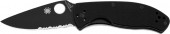 Knife Spyderco Tenacious Black, semiserreator