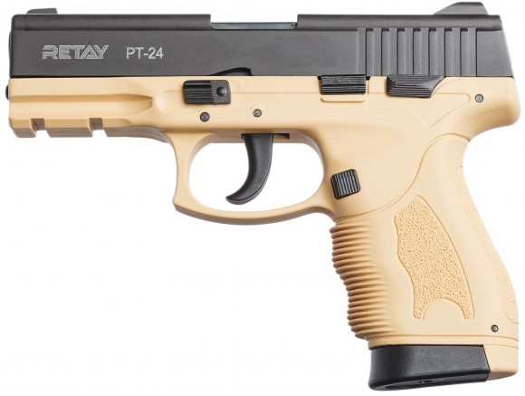 Starting pistol Retay PT24 cal. 9 mm. The color is sand.