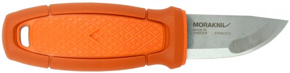 Morakniv Eldris knife. The color is orange