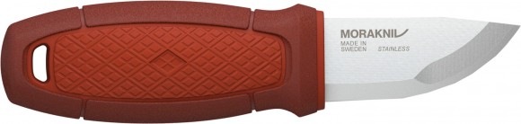 Morakniv Eldris knife. The color is red