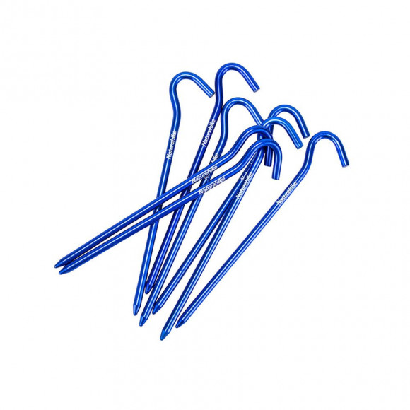 Кілки з крючком алюмінієві Naturehike NH15A008-I, 16 см, блакитний (8 шт) Кілки з крючком алюмінієві Naturehike NH15A008-I, 16 см, блакитний (8 шт)