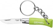 Knife Opinel Keychain №2 Inox. Color-light green