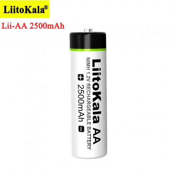 Пальчиковий акумулятор LiitoKala AA на 2500мАг 1.2V Пальчиковий акумулятор LiitoKala AA на 2500мАг 1.2V