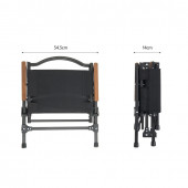 Крісло складане Naturehike CNK2350JJ015, алюміній, чорний