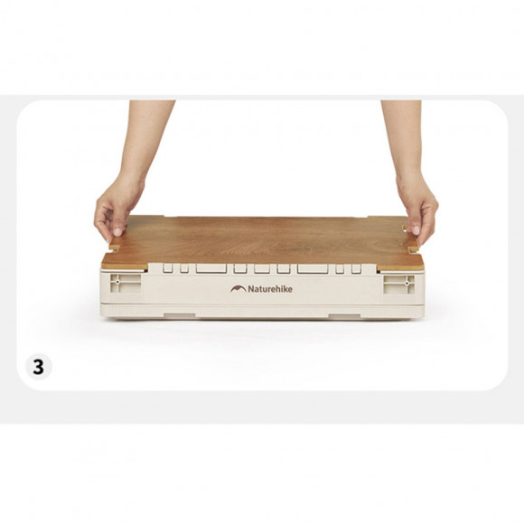 Складаний контейнер Naturehike CNK2450XB020, 23 л, бежево-сірий