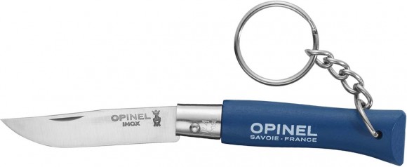 Knife Opinel Keychain №4 Inox. Color-blue