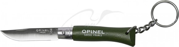 Knife Opinel Keychain №4 Inox. Color-green