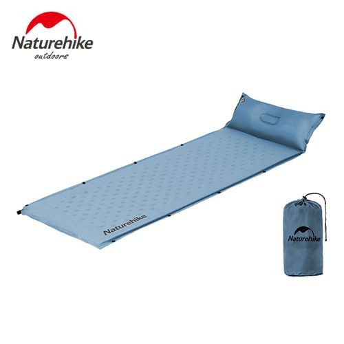 Self-inflating mat for one person with pillow Naturehike CNH22DZ012, 30mm, blue