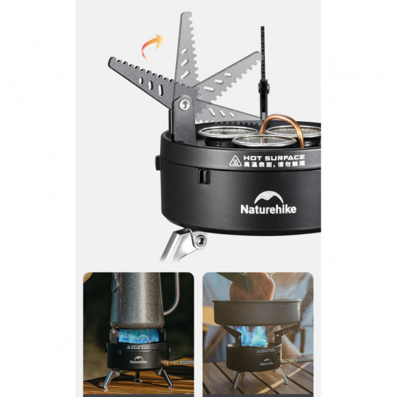Трьохконфорковий газовий пальник Naturehike CNK2450CF019 Трьохконфорковий газовий пальник Naturehike CNK2450CF019