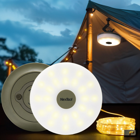 Кемпінговий ліхтар-гірлянда NexTool Milky Way - GW20, біла (20 метрів) Кемпінговий ліхтар-гірлянда NexTool Milky Way - GW20, біла (20 метрів)