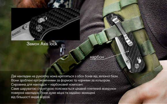 Ніж складний Ganzo G7531-СF Ніж складний Ganzo G7531-СF