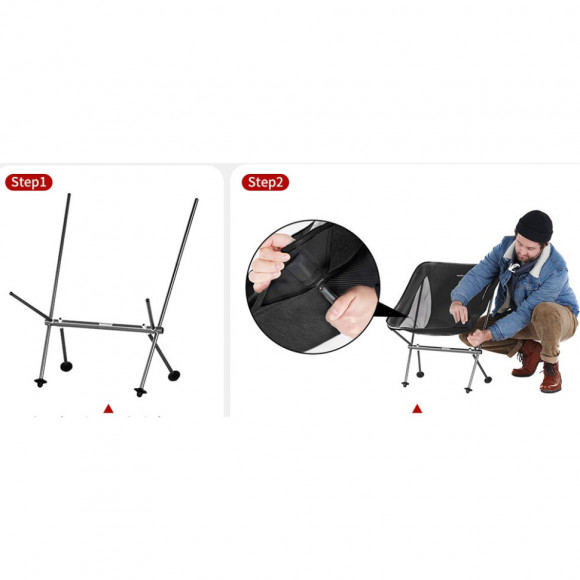 Folding chair Naturehike Stellaluna L04 CNK2450JJ015, black