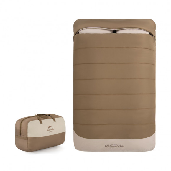 Спальний мішок двомісний Naturehike NH21MSD02, коричневий Спальний мішок двомісний Naturehike NH21MSD02, коричневий