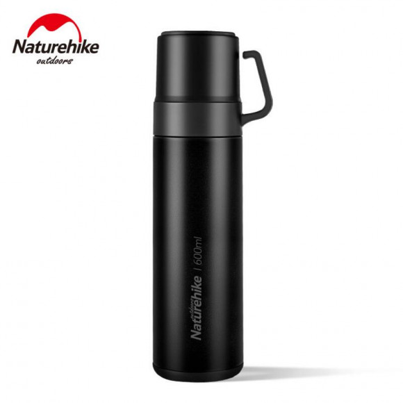 Термос Naturehike NH17S020-B, 304 сталь, 0.6 л, чорний Термос Naturehike NH17S020-B, 304 сталь, 0.6 л, чорний