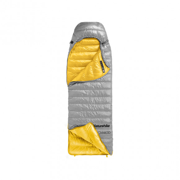 Спальник з натуральним пухом Naturehike CW400 NH18C400-D, р-р L, жовто-сірий Спальник з натуральним пухом Naturehike CW400 NH18C400-D, р-р L, жовто-сірий