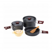 Набір посуду Naturehike 3-4 NH (2 каструлі + кришки + сковорода) carbon (NH15T203-G) Набір посуду Naturehike 3-4 NH (2 каструлі + кришки + сковорода) carbon (NH15T203-G)