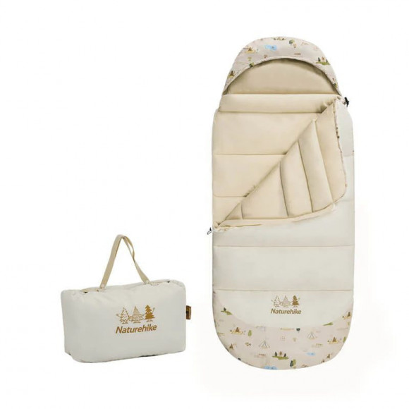 Children's sleeping bag with hood Naturehike B180 CNH22SD001, beige