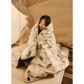 Спальний мішок Naturehike MT180 CNH22SD015, лівий, бежевий з принтом Спальний мішок Naturehike MT180 CNH22SD015, лівий, бежевий з принтом