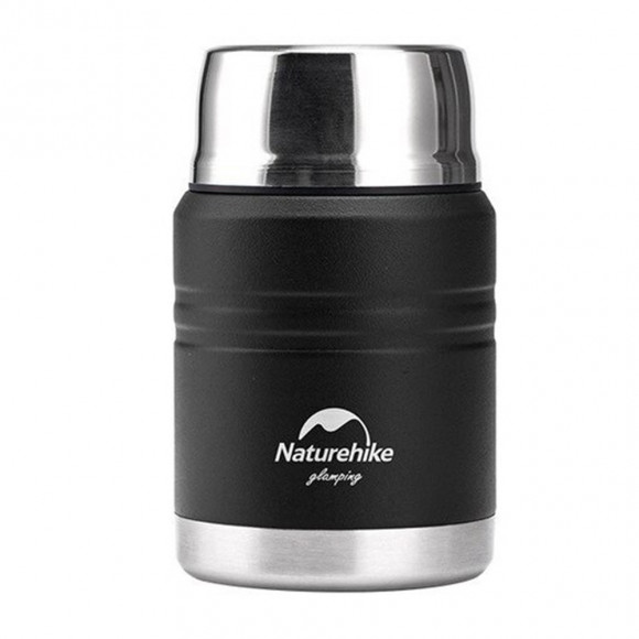 Термос Naturehike Stew beaker NH20SJ041, 304 сталь, 0.5 л, чорний Термос Naturehike Stew beaker NH20SJ041, 304 сталь, 0.5 л, чорний