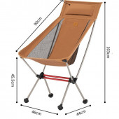 Крісло складане ультралегке Naturehike Stellaluna L02 CNK2350JJ018, помаранчевий Крісло складане ультралегке Naturehike Stellaluna L02 CNK2350JJ018, помаранчевий