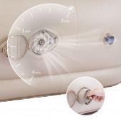 Матрац надувний одномісний з підголовником Naturehike CNK2300DZ020, бежевий Матрац надувний одномісний з підголовником Naturehike CNK2300DZ020, бежевий