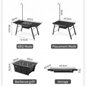Стіл для барбекю сталевий Naturehike CNK2350CF018, чорний