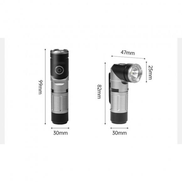Ліхтар з кліпсою Naturehike CNK2450ZM013, чорно-сірий Ліхтар з кліпсою Naturehike CNK2450ZM013, чорно-сірий