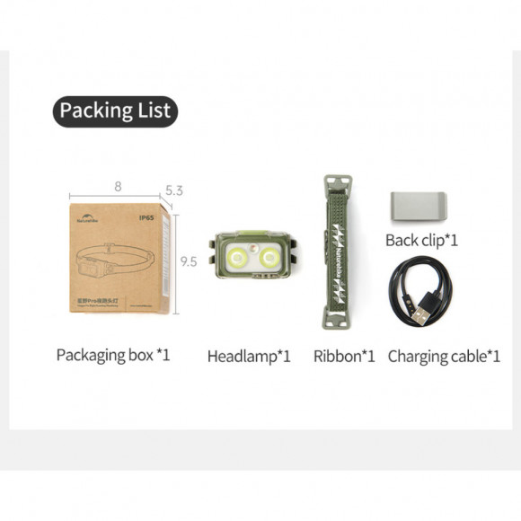 Ліхтар налобний Naturehike CNK2550ZM011, сірий Ліхтар налобний Naturehike CNK2550ZM011, сірий