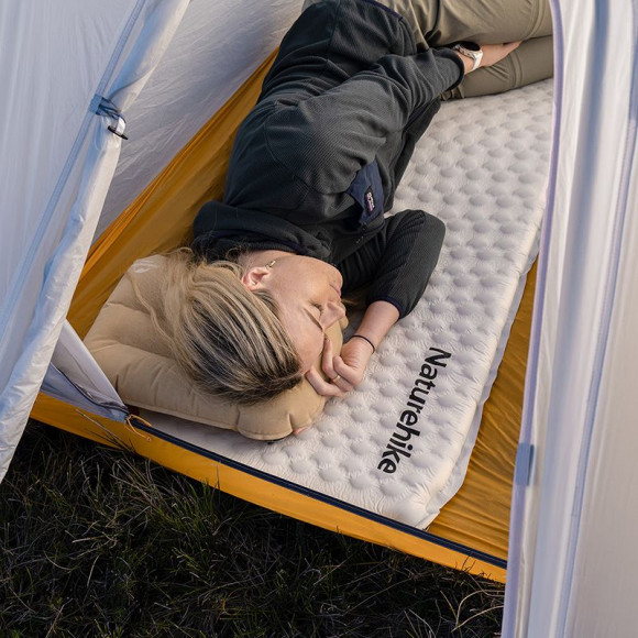 Naturehike CNK2300DZ013 ultralight single oval self-inflating mattress, 35 mm, light gray