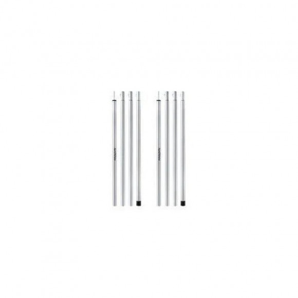 Стійки для тенту сталеві оцинковані Naturehike Steel poles Updated NH19PJ042, 25мм*2.4м, сірі (2 шт)